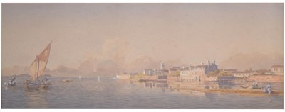 Lot 486 - Attributed to F.C. Nightingale (19th century) - Watercolour - Lake Garda
