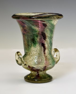 Lot 184 - Attributed to Louis-Antoine Damon (French, 1860-1947) - Classical revival glass urn or vase