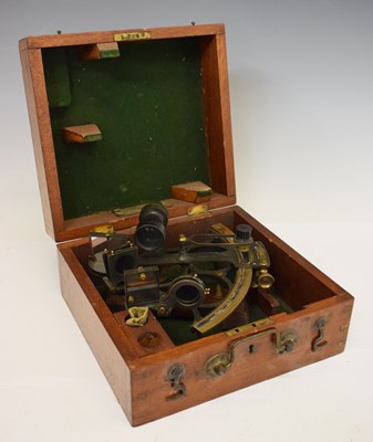 Lot 318 - Mahogany cased sextant by Whyte Thomson & Co, Glasgow