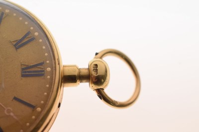 Lot 75 - George IV 18ct gold cased open face pocket watch, D&W Morice
