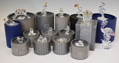 Lot 405 - Swarovski - Flamingo, parrots and other birds