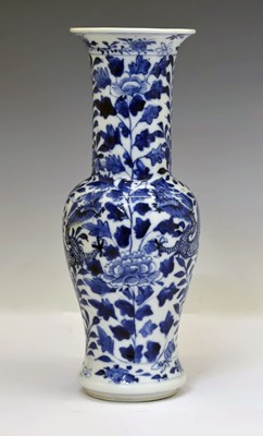 Lot 204 - Chinese blue and white porcelain Yen-Yen or phoenix tail vase