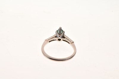 Lot 15 - Blue diamond and diamond ring