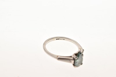 Lot 15 - Blue diamond and diamond ring