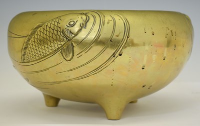 Lot 439 - Japanese Meji period polished bronze censer bowl or koro