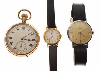 Lot 172 - Early 20th century gold plated pocket watch