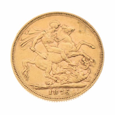 Lot 201 - Queen Victorian gold sovereign, 1876
