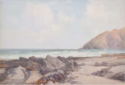 Lot 511 - Frederick John Widgery (1861-1942) - Watercolour - 'The Foreland, Lynmouth, Devon'