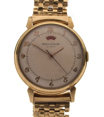 Lot 65 - Jaeger-LeCoultre - 1950s 9ct gold cased 'bumper' bracelet watch