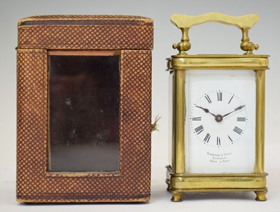 Lot 527 - Early 20th century French carriage timepiece