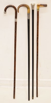 Lot 270 - Four assorted walking sticks and canes