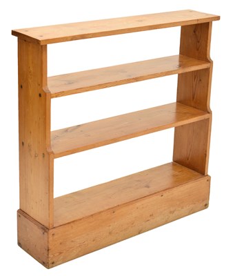 Lot 566 - Pine three tier waterfall bookcase