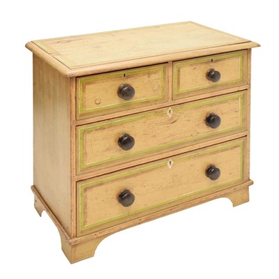Lot 565 - 19th century painted chest of two short and two long drawers
