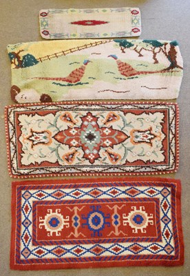 Lot 517 - Group of four assorted vintage rugs and mats
