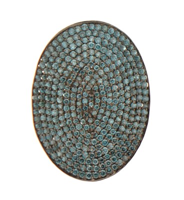 Lot 80 - Blue diamond and 9ct white gold pendant