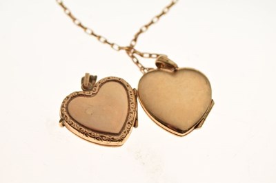 Lot 85 - Two heart shaped lockets