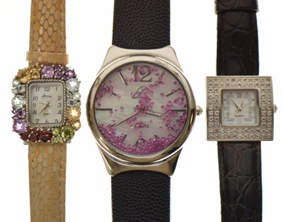 Lot 170 - Three gem-set fashion watches