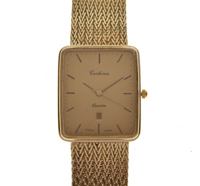 Lot 68 - Certina - Vintage 14k bracelet watch