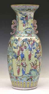 Lot 216 - Chinese Canton Famille Rose porcelain vase