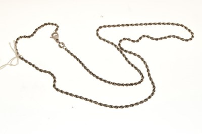Lot 53 - Platinum rope link chain