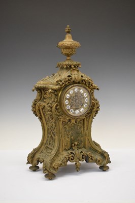 Lot 379 - Japy Freres - late 19th Century French cast brass mantel clock