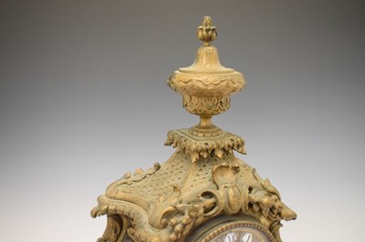 Lot 379 - Japy Freres - late 19th Century French cast brass mantel clock