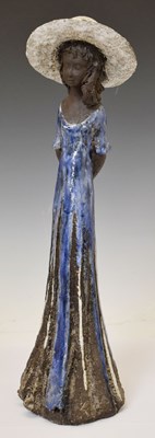 Lot 396 - Attributed to Inga Jensen (Danish) - Studio pottery female figure