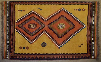 Lot 518 - Middle Eastern wool rug, probably a Persian Gabbeh