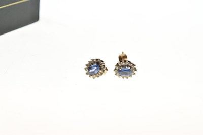 Lot 64 - Pair of 9ct gold cluster stud earrings