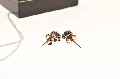 Lot 64 - Pair of 9ct gold cluster stud earrings