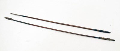 Lot 296 - Ethnographica - Two Sudanese throwing hunting spears