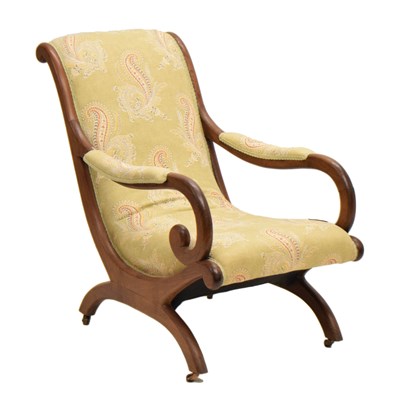 Lot 543 - Victorian beech framed open armchair