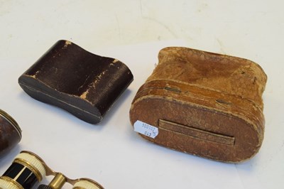 Lot 229 - Cased pair of opera glasses and a cased pair field glasses