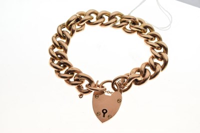 Lot 33 - 9ct gold hollow curb-link bracelet
