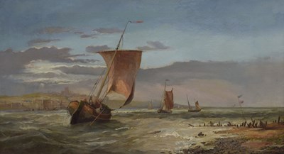 Lot 276 - James Webb (British, 1825-1895) - Oil on canvas - Maritime scene