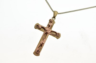 Lot 72 - Clogau 9ct two-colour Welsh gold cross with 'Tree of Life' design