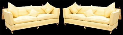 Lot 511 - Pair of Knole type sofas, of recent manufacture