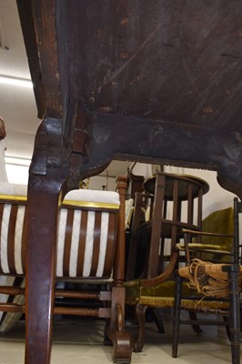 Lot 522 - George II 'red walnut' side table, probably Irish