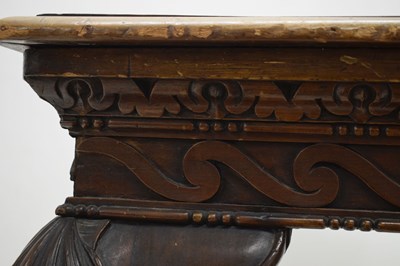 Lot 522 - George II 'red walnut' side table, probably Irish