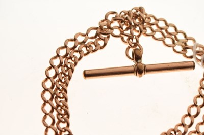 Lot 29 - 9ct gold double curb-link bracelet