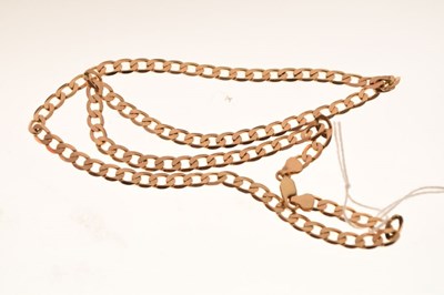 Lot 51 - 9ct gold curb-link necklace