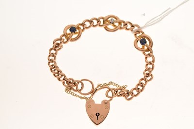 Lot 28 - Gold curb-link bracelet