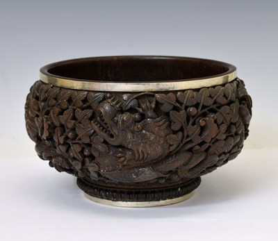 Lot 244 - Carved hardwood bowl