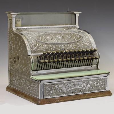 Lot 170 - Early 20th century chrome plated American National cash register