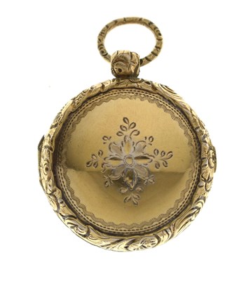 Lot 84 - George IV silver gilt watch case vinaigrette
