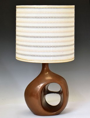 Lot 396 - Mid century bronzed table lamp
