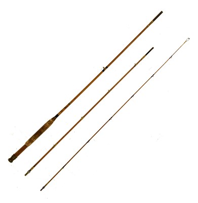 Lot 180 - Charles Farlow & Co - The 'Farlight' three-piece split cane salmon fly fishing rod