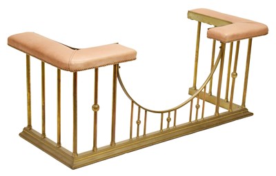 Lot 490 - Gilt metal Victorian style club fender