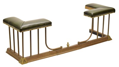 Lot 489 - Gilt metal Victorian style club fender