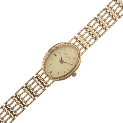 Lot 73 - Rotary - Lady's 9ct gold bracelet watch